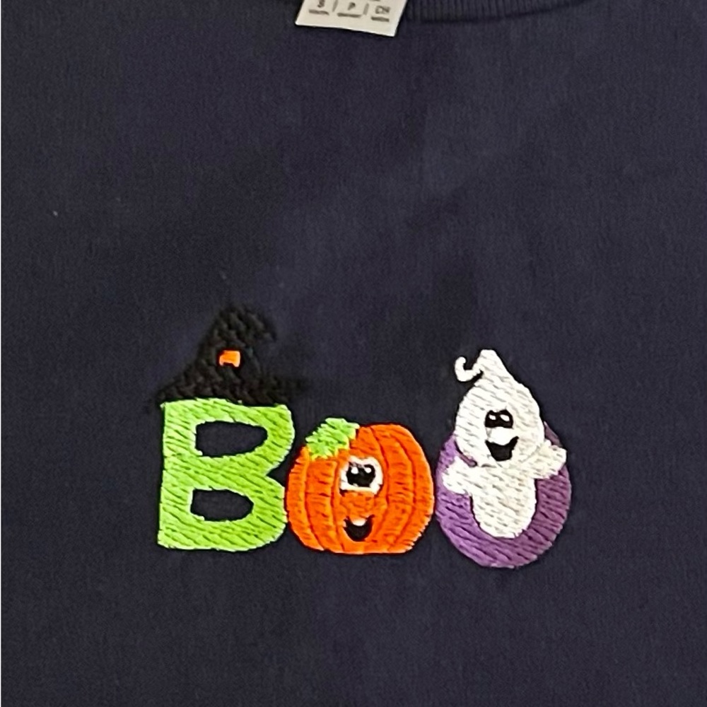 Embroidery digitized Gildan Kids Halloween Tee - Black, Green, Orange, Purple